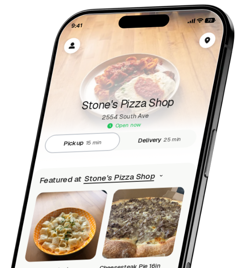 Stone's Pizza Shop app preview